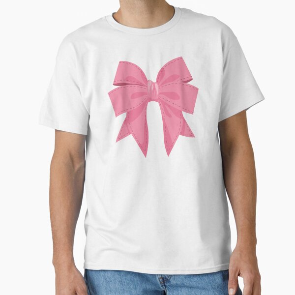 Coquette Pink Ribbon Bow Dainty aesthetic Classic T-Shirt