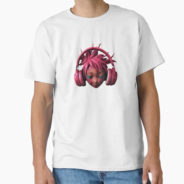 Vivid Beats - Pink Headphones with Artistic Flair Classic T-Shirt