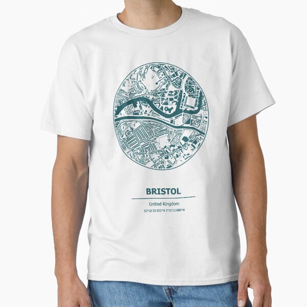 Bristol city map coordinates Classic T-Shirt