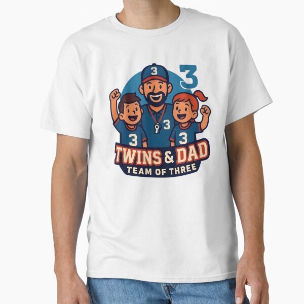 Twins & Dad team of three Classic T-Shirt