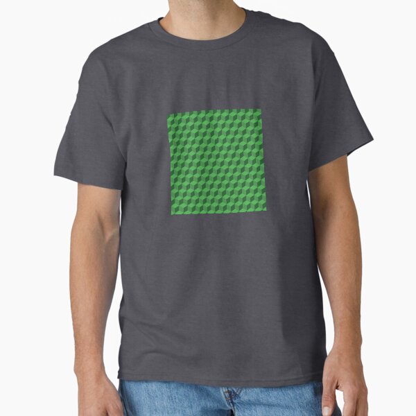Green Isometric Squares Classic T-Shirt