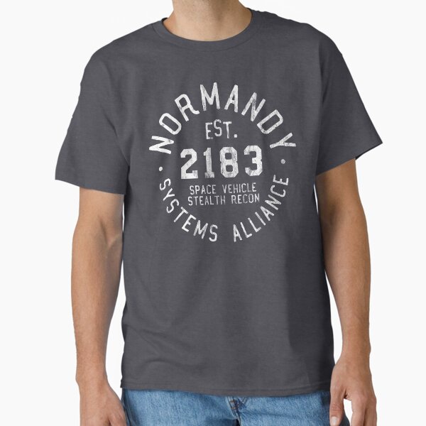 SSV Normandy Athletic Shirt | Mass Effect Athletic Style | White Print Classic T-Shirt