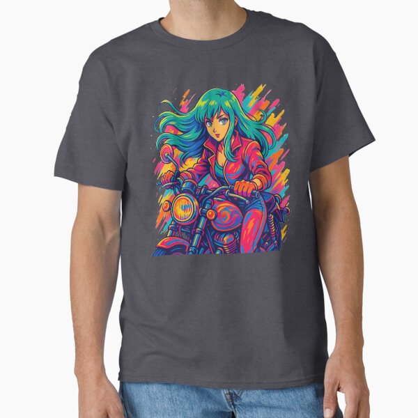 Neon Dream Anime Biker Classic T-Shirt