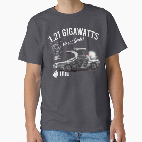 Back to the Future 1.21 Gigawatts DeLorean Car (© UCS LLC and Amblin) Classic T-Shirt