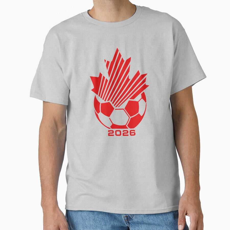 Red Maple Leaf Soccer 2026 Emblem by Flower Magic