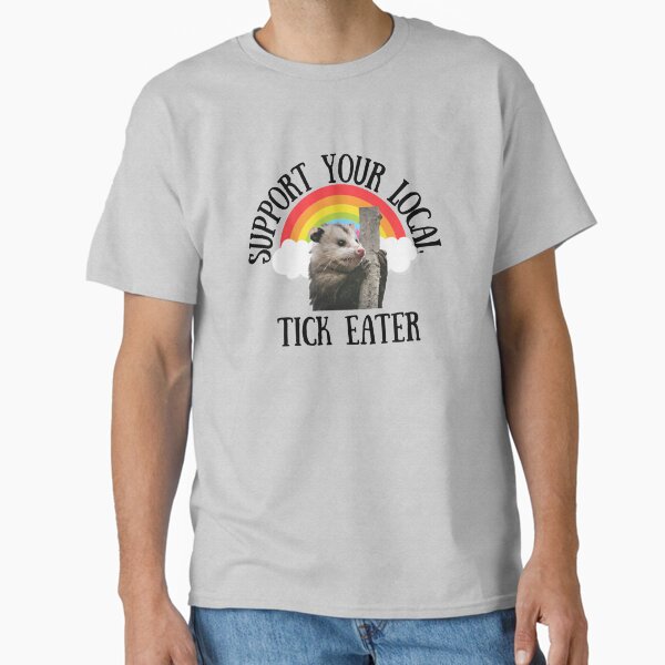 Opossum Rainbow Art, Support Tick Eaters! Classic T-Shirt