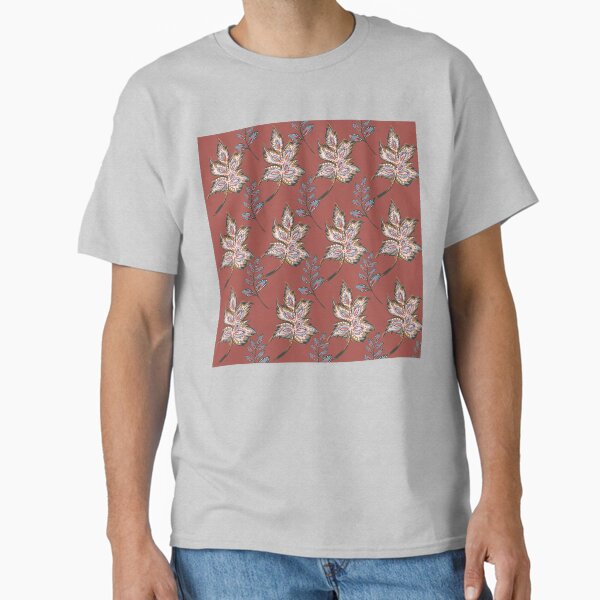 Floral Pattern Of Warm Earth Tones Classic T-Shirt