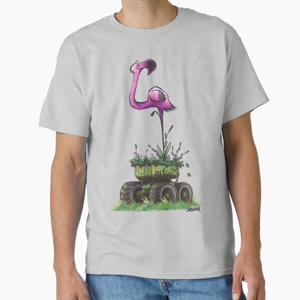 Mosswheel & the Pink Seer – Whimsical Robot Journey Art Classic T-Shirt