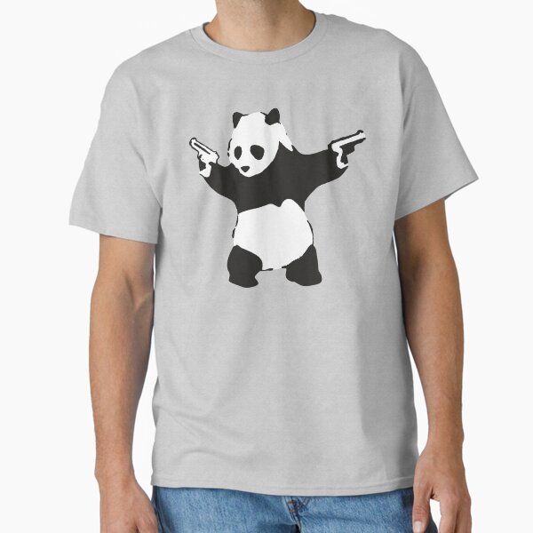 Panda holding guns 2014 - Banksy Graffiti Classic T-Shirt