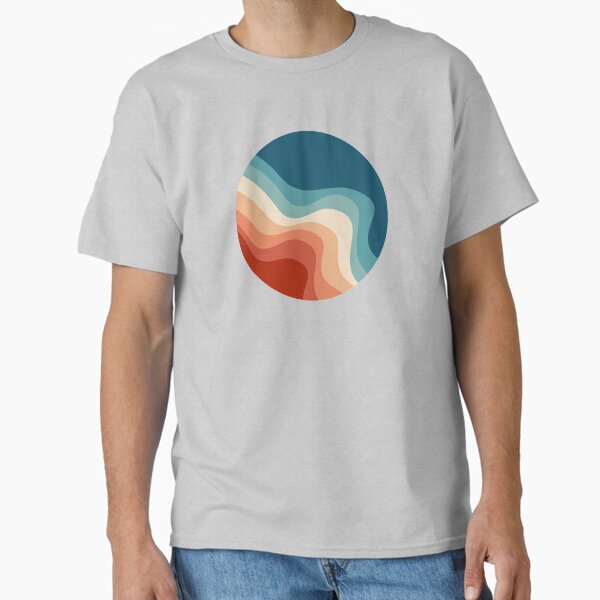Retro style waves Classic T-Shirt
