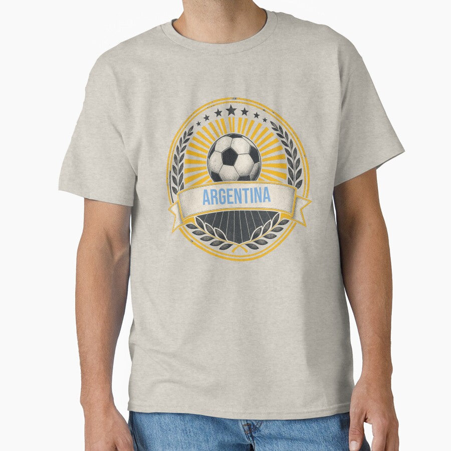 Argentina Vintage Soccer Crest — Retro Argentine Football Badge Fan Emblem by icemanphotos