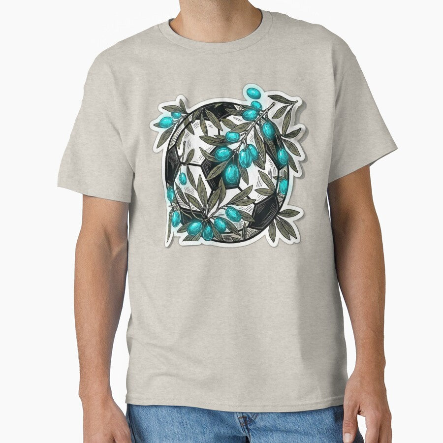 Retro 90s Football Olive Tree Branch Blue Soccer 2026 Aesthetic by Fatomfatom