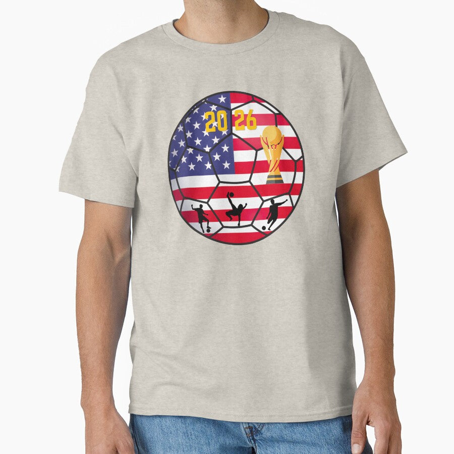 USA Soccer 2026: World Cup Host Stars and Stripes Ball Art by Mandarynkashop
