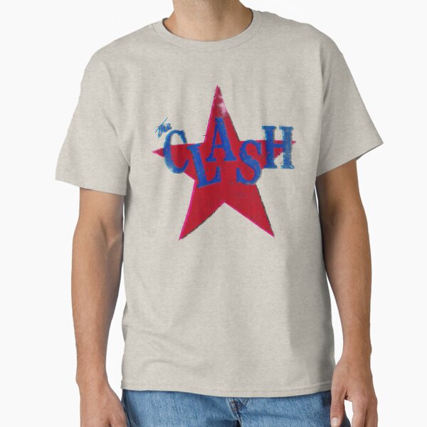 the clash distressed offset star graphic Classic T-Shirt