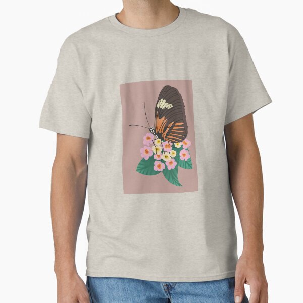Butterfly on flowers Classic T-Shirt