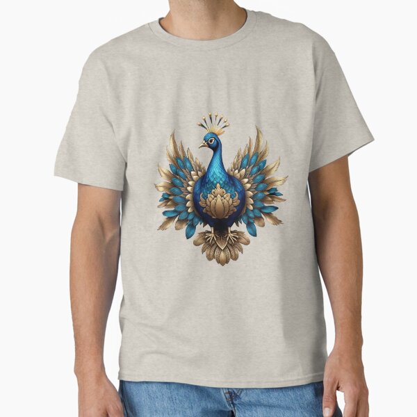 GOLDEN BLUE PEACOCK (#E14F90) Classic T-Shirt