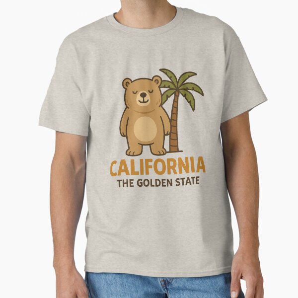 California Bear Cartoon Design | Golden State Animal Art Classic T-Shirt