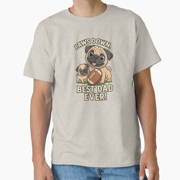Funny Pug Dad and Son Father's Day Gift Classic T-Shirt