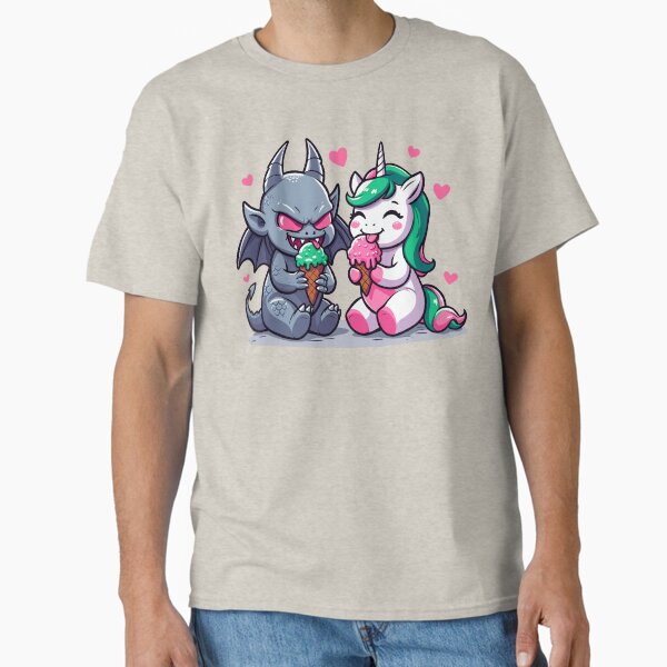 Gargoyle and Unicorn Best Friends Classic T-Shirt