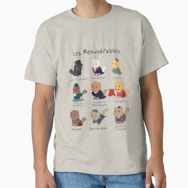 Cute Les Miserables Cat Pun (Les Meowserables) Classic T-Shirt