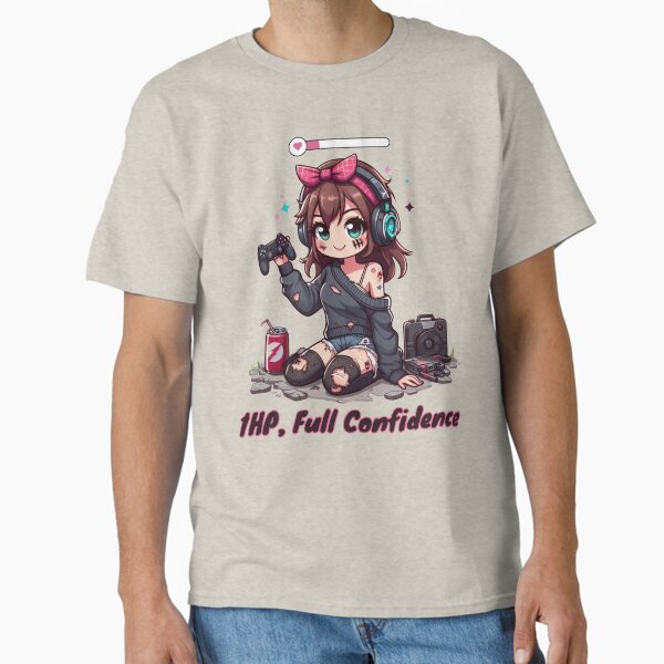 1HP, Full Confidence – Confident Battle-Damaged Hero Classic T-Shirt