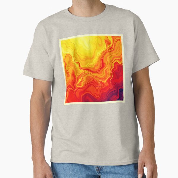 Fiery Abstract Flow Art Classic T-Shirt