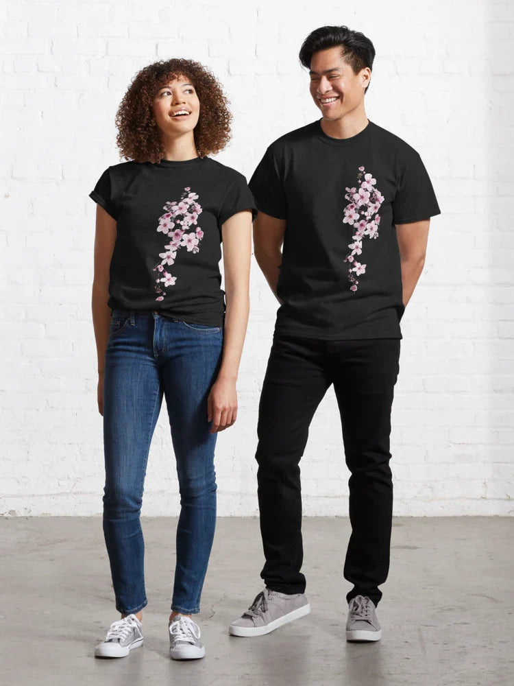 One-side Cherry Blossom Branch Classic T-Shirt