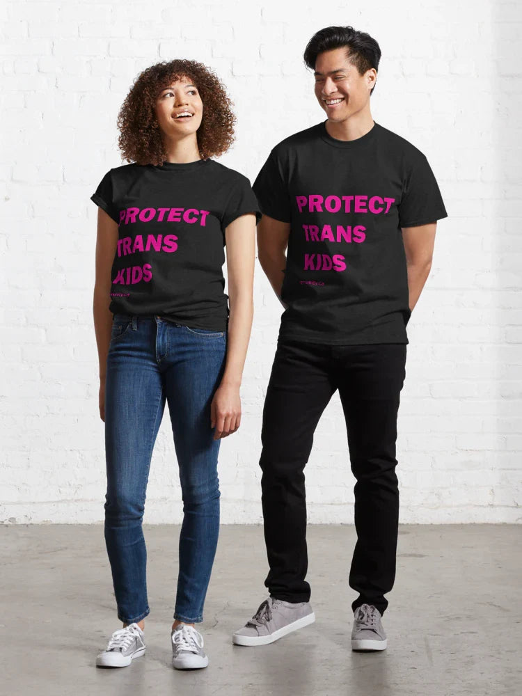 Protect Trans Kids in Pink Large Print Classic T-Shirt