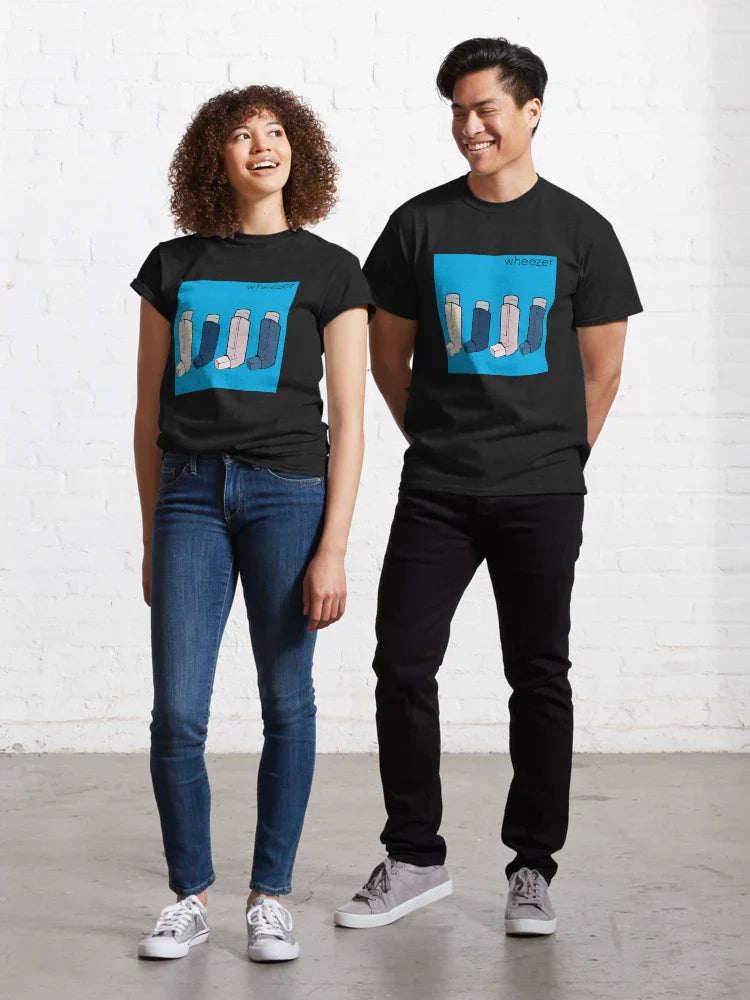 Wheezer Blue Album (Weezer but they're Asthma Puffers) Classic T-Shirt