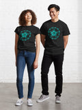 Peace, Love, Pets Circle - Dark Teal Blue Classic T-Shirt