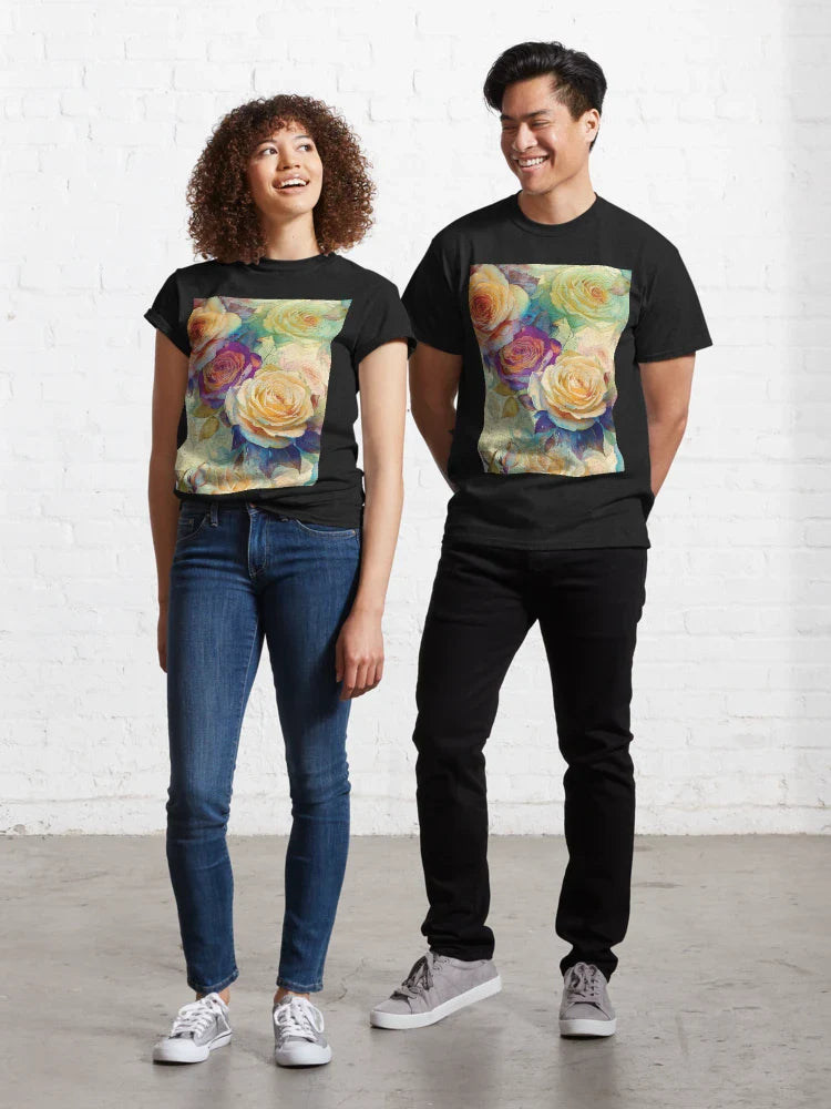 Pearlescent Rose Pattern Classic T-Shirt