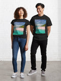 Inspirational Beach Quote Design #3 – Without a Purpose There Is No Peace in the Heart – AI Photo Art for Mindful Living Classic T-Shirt