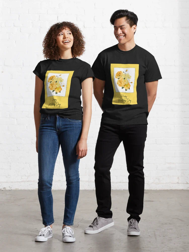 HAPPY MOTHERS DAY CARD, YELLOW ROSE Classic T-Shirt
