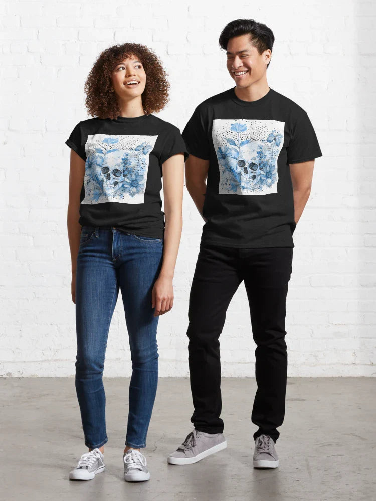 Skull & Bloom Daydream in Blue Classic T-Shirt
