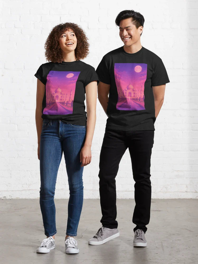 Taj Mahal Vaporwave Dreamscape Art Classic T-Shirt