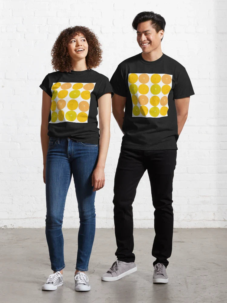 Citrus fruit repeat cute summer pattern Classic T-Shirt