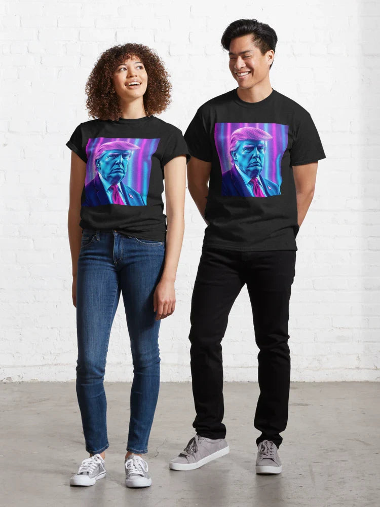 Trump Vaporwave T-Shirt – Retro Aesthetic 80s Synthwave Political Tee Classic T-Shirt