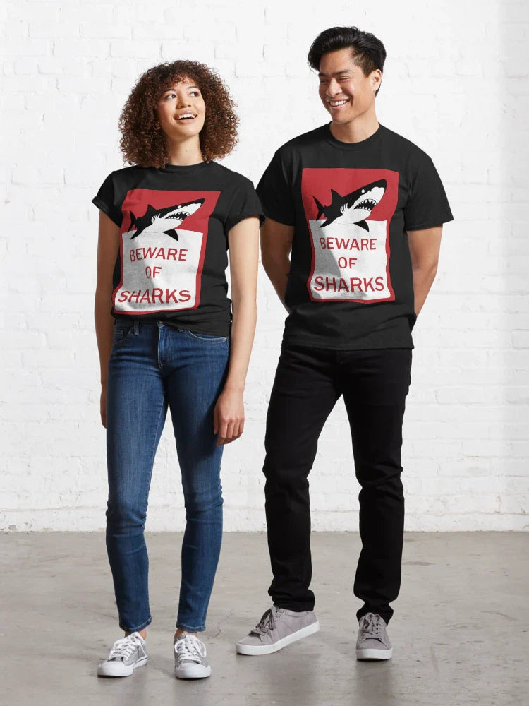 Beware of sharks Classic T-Shirt