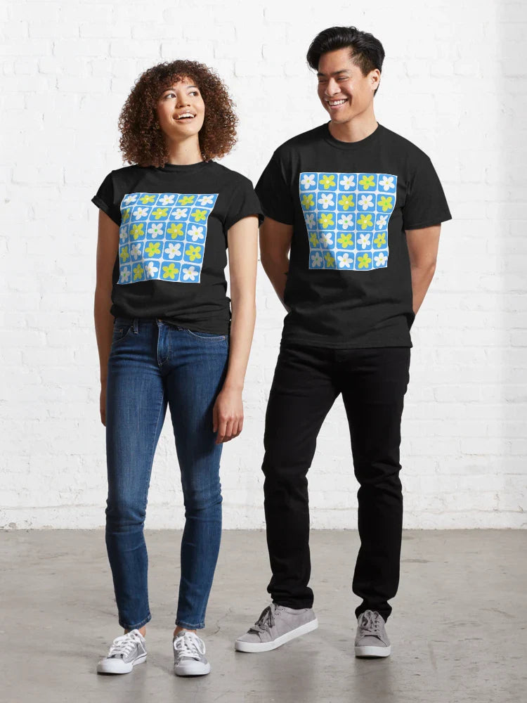 Spring Flower Blocks Classic T-Shirt