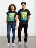 Cool Abstract Sun in the Ocean  Classic T-Shirt