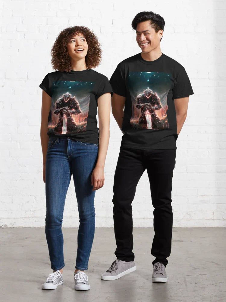 Dark Knight with Glowing Sword Classic T-Shirt