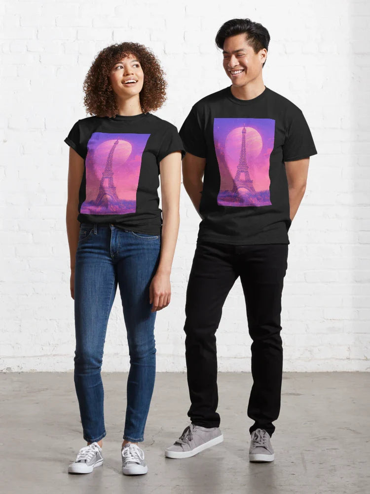 Eiffel Tower Planet Fantasy Aesthetic Classic T-Shirt