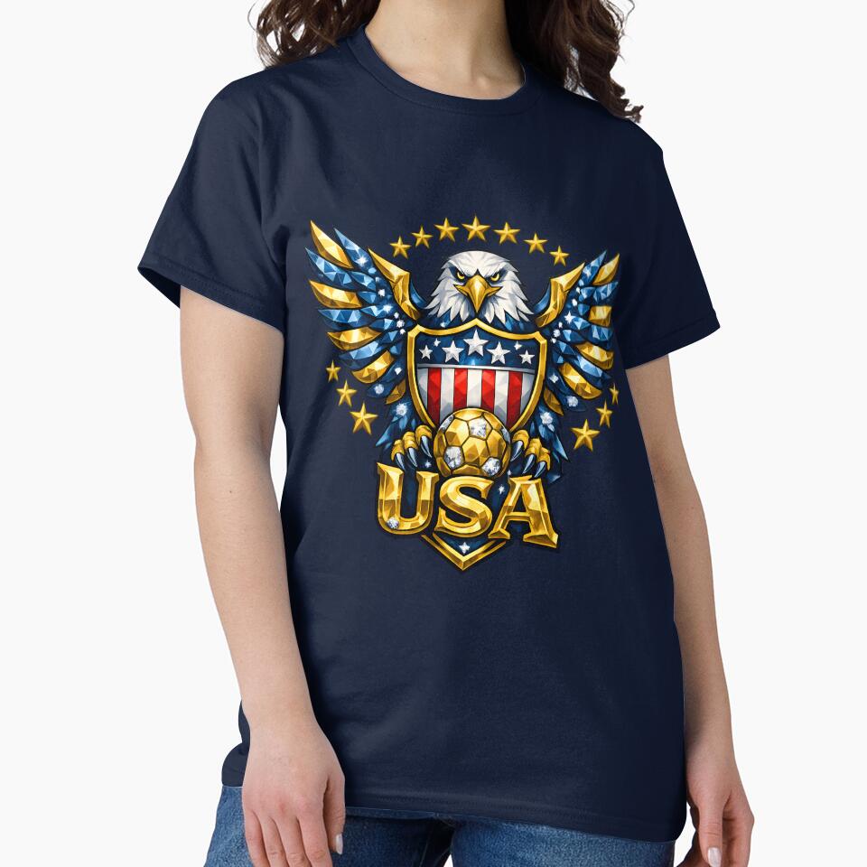 US Soccer 2026 Patriotic American Eagle Bold Sports Art USA 2026 by Lozarux