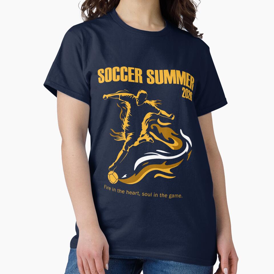 Soccer Summer 2026: Fire in the Heart Football Player Art by MalisoStickers