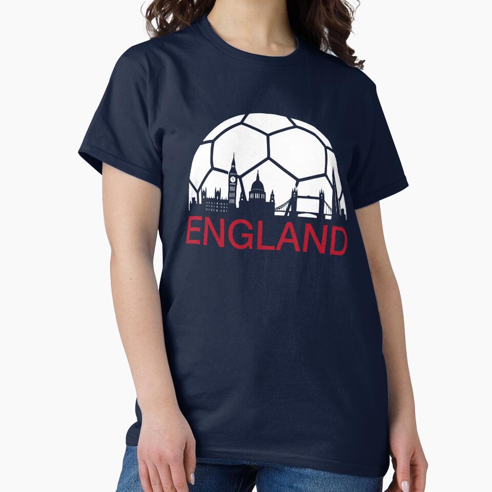 England Football Fan London Skyline Soccer Ball by Imaginationbeyond