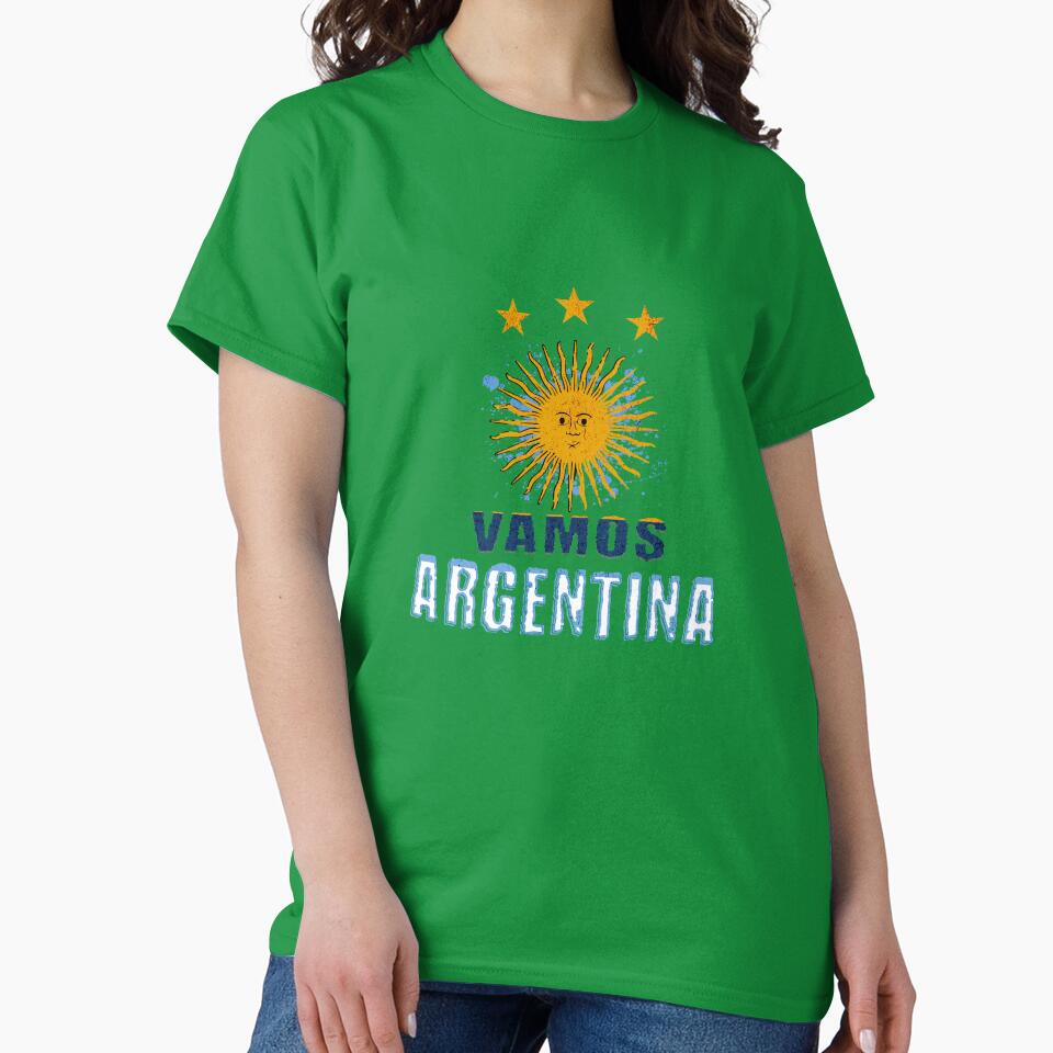 RETRO VAMOS ARGENTINA SHIRT  SUN OF MAY ALBICELESTE by MonsoonInkX