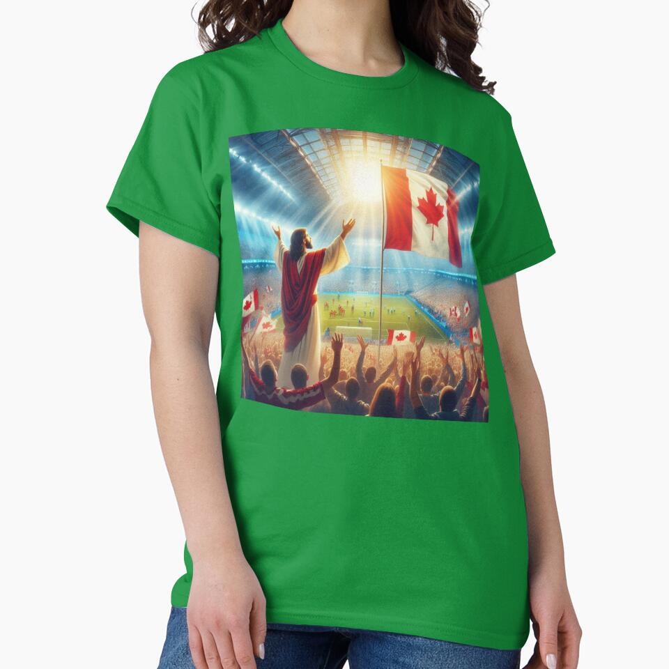 Jesus Holding Canadian Flag Blessing Toronto Soccer Stadium Victorious  Main SEO Tag  Jesus  Additiona by PaintMeWorld