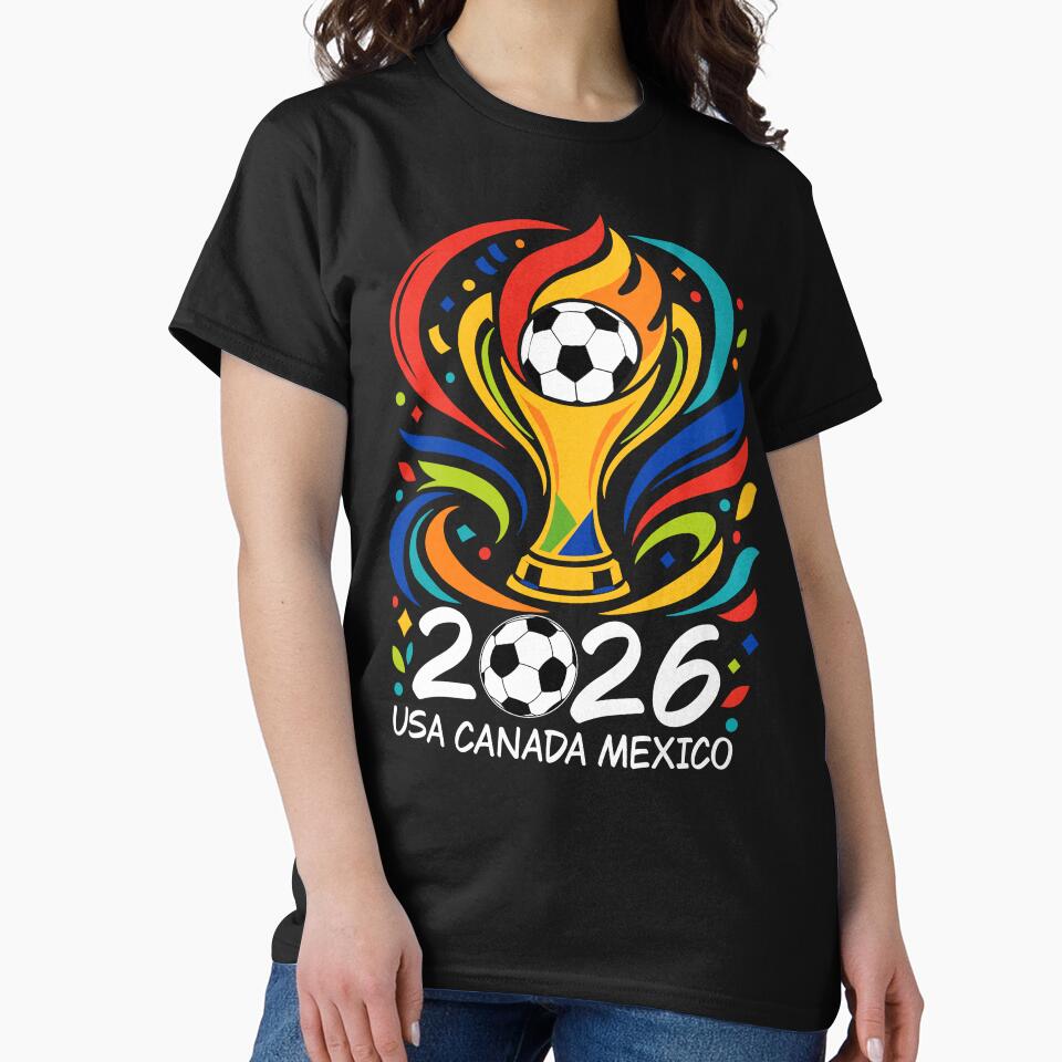 World Soccer Tournament 2026 USA Canada Mexico Football Fan Pride by FreshVibe Prints