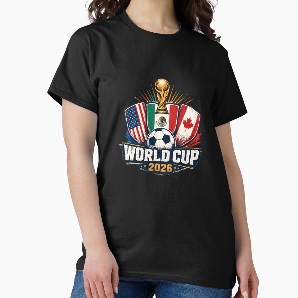 World Cup 2026 Football Soccer USA Mexico Canada Host Nations Fan by RetroMini2026