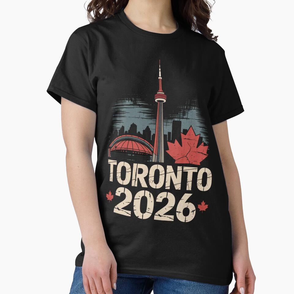 Toronto 2026 CN Tower Stadium Skyline T-Shirt V3 by DarylWelsh2024